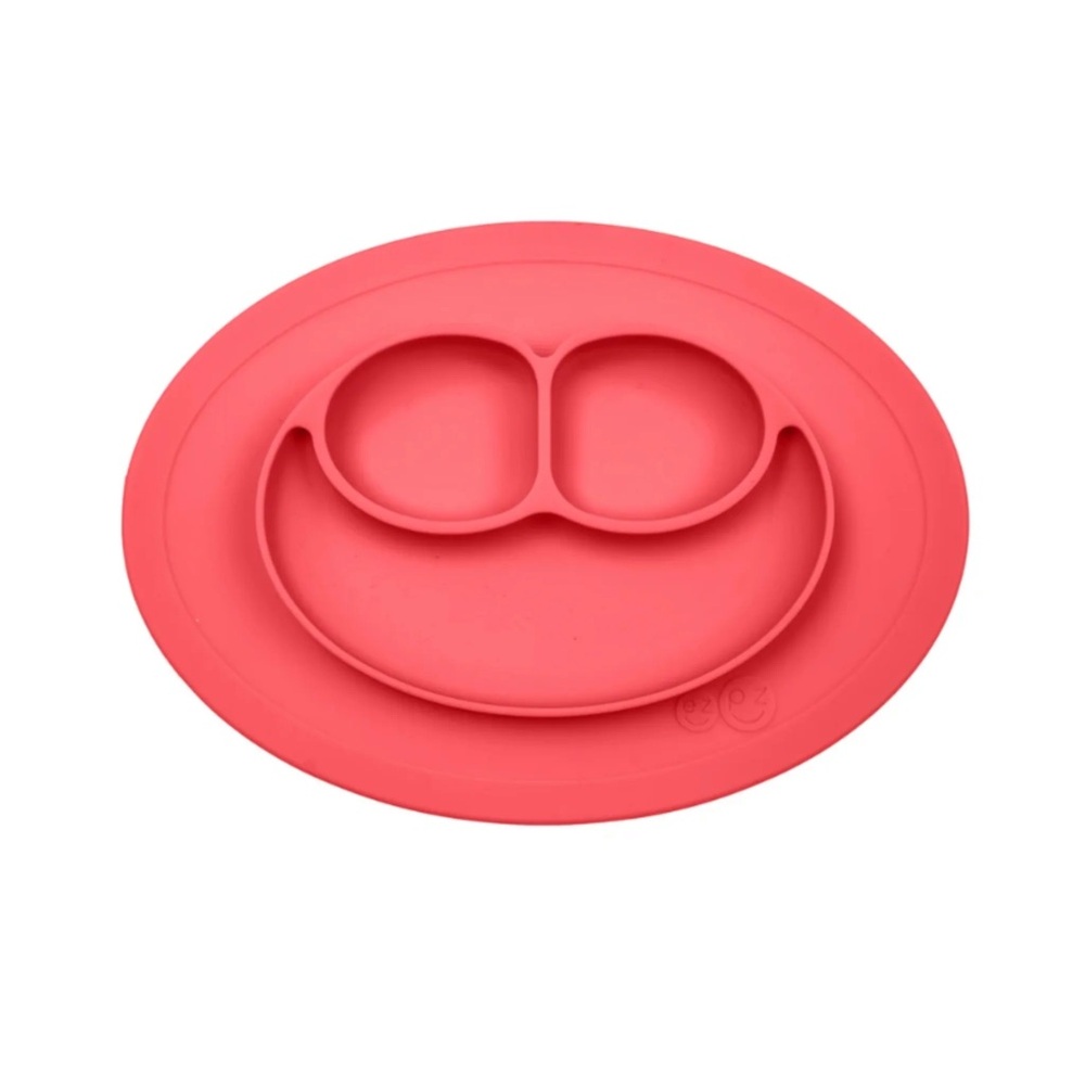 EZPZ NWOT Mini Mat Silicone Suction Plate Coral Red
